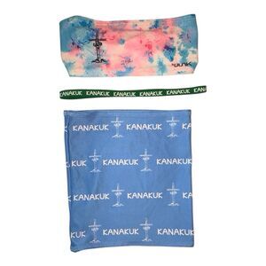 Lot of 3 Kanakuk Kamps Girls Hair Accessories Headbands Neckscarf